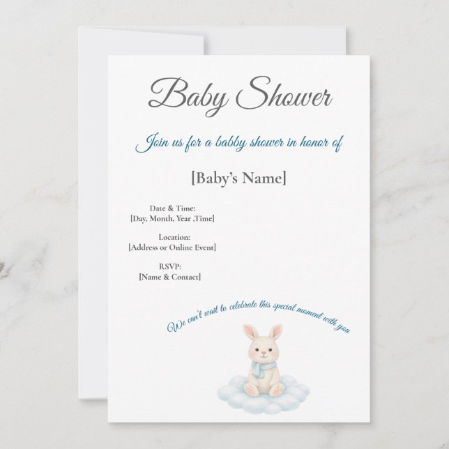 Invitación A Baby Shower to Celebrate Invitation (Front)