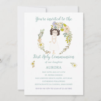 Invitación AURORA Primera Comunión Invitation