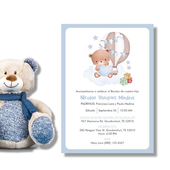 Invitacion Bautizo For Boys Christening Baptism Invitation (Creator Uploaded)