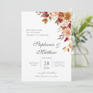 Invitación Boho Floral Wedding Invitation