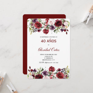 Invitación de 40 Años Mujer Invitation