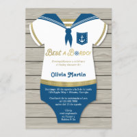 Invitación de Baby Shower, Pequeño marinero