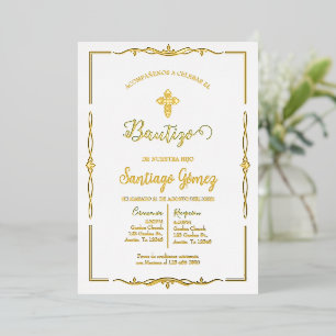 Invitación de bautismo para niño