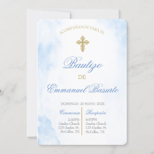 Invitación de bautismo para niño  invitation