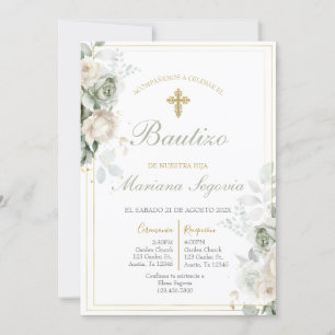 Invitación de bautismo sage en español invitation