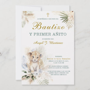 Invitación de Bautizo Y Primer Añito Invitation