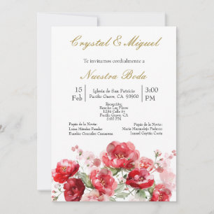 invitación de boda con ramo  invitation