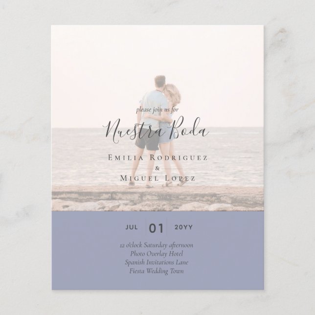 Invitación de Boda con Superposición de Fotos Flyer (Front)