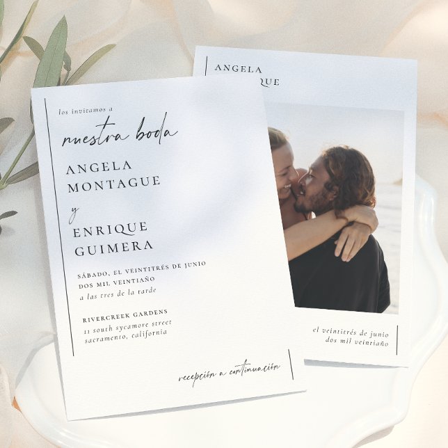Invitación de Boda Simple y Moderna Invitation (Creator Uploaded)