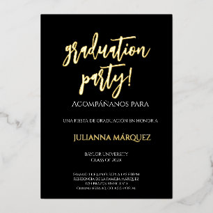 Invitación de foil para graduación