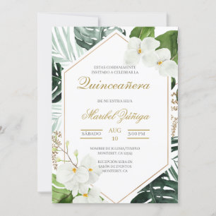 Invitación de XV años flor de eucalipto Invitation