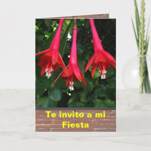 Invitación - Fiesta - Flores de Fucsias Invitation