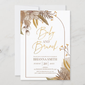 Invitación Modern Boho Floral Brunch Invitation