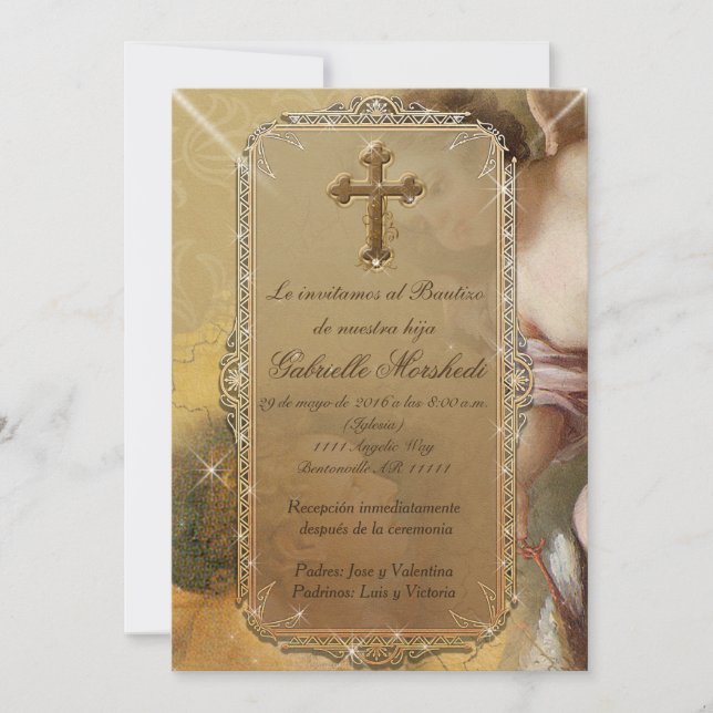 invitaciones de bautizo, Invitations Baptême (Devant)