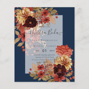 Invitaciones de Boda, Spanish Wedding Budget Fall Flyer