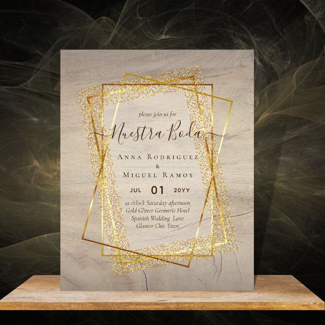 Invitaciones de Boda, Spanish Wedding GOLD Budget (Creator Uploaded)