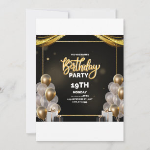 INVITATATION BIRTHDAT 19TH INVITATION