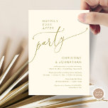 Invitation<br><div class="desc">Beautiful Modern Romantic Script,  in classy gold theme. Wedding Elopement Happily ever after party,  Invitation card. This is perfect for your wedding reception and post-wedding celebration party.
#TeeshaDerrick</div>