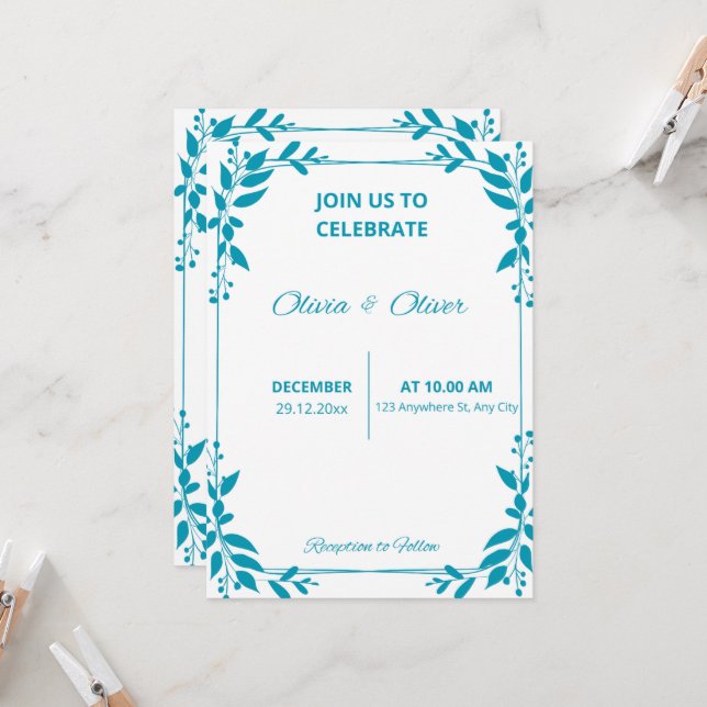 Invitation (Devant/Arrière en situation)