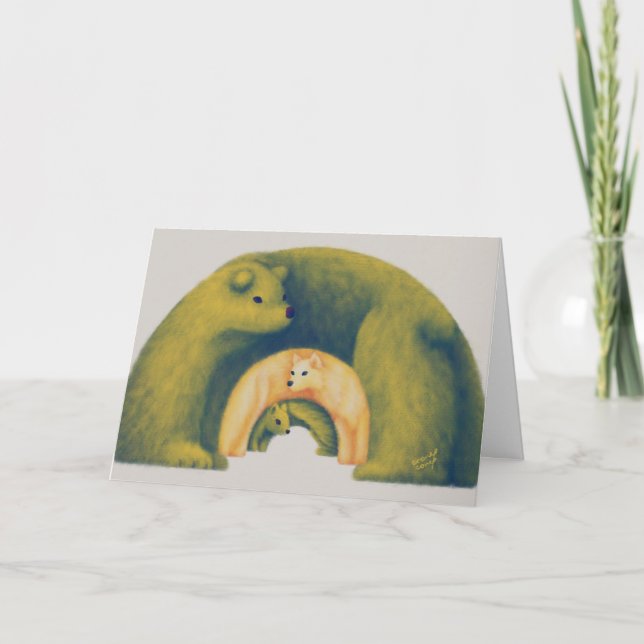 Invitation 二つ折りカード 森の動物のアーチ Card -Forest Animal Arch- (Devant)