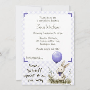 Invitation 005 Iris Violet • Some Bunny Special Baby Shower