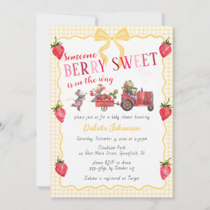 Invitation 016 Marigold Gingham Baie Douce Ferme Baby Shower
