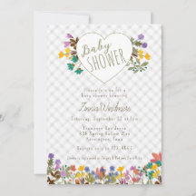 020 Brouillard Gingham Jardin Cœur Floral Baby Sho