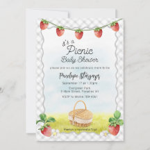 020 Gris Fraise Brouillard Pique-Nique Baby Shower