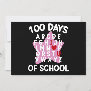Invitation 100 Jours D'Alphabet Scolaire 100E Jour Enseignant