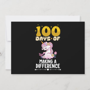 Invitation 100 Jours De Faire Une Différence École Unicorn