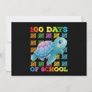 Invitation 100 Jours D'Enseignant De Tortue
