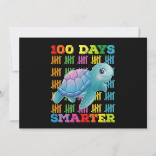 Invitation 100 Jours Tortue intelligente 100e Jour De L'École