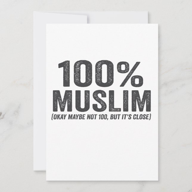 Invitation 100 Musulmans Oky Peut-être pas 100 Ramadan Eid dr (Devant)