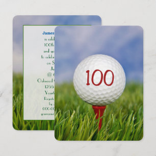 Invitation 100e anniversaire de la fête de golf thème