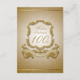 Invitation 100e anniversaire Fête Cadre Vintage personnalisé