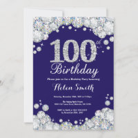 100e anniversaire Marine Bleu Diamant d'argent