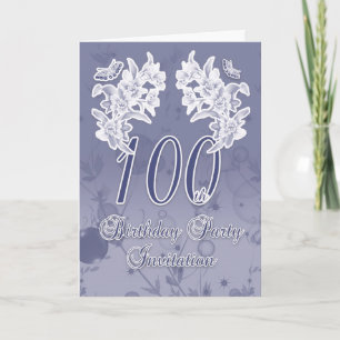 Invitation 100th La Floride d'invitation de fête