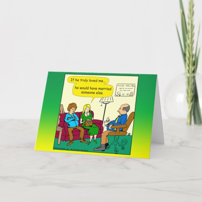Invitation 1077 S'Il M'Aimait Vraiment Caricature - Anniversa (Devant)