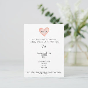 Invitation (10,8 x 14,2 cm) - Baby Shower Briefkaa Postcard