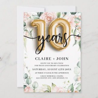 Invitation 10 ans de mariage -  Célébration du Ballon d'Or