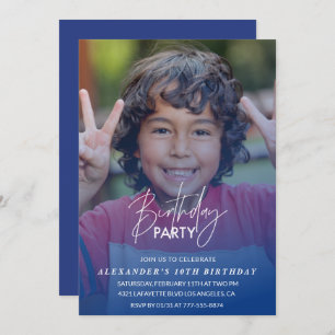 Invitation 10e anniversaire Anniversaire fête Photo boy