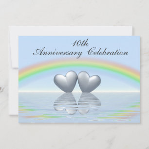 Invitation 10e anniversaire Tin Hearts