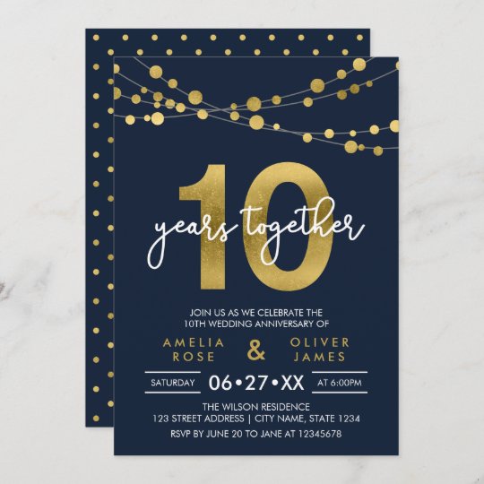 10 x personnalisé soirée fête d'anniversaire invitations 20th 30th 40th etc