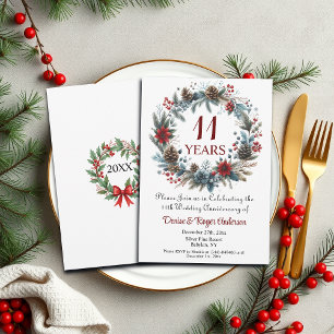 Invitation 11e anniversaire du Mariage hiver
