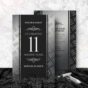 Invitation 11ème anniversaire de Mariage en acier