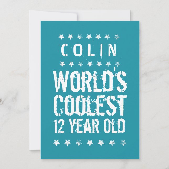 Invitation 12e anniversaire le plus froid du monde 12 ans Tur (Devant)