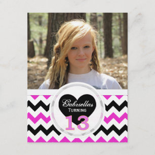 Invitation 13e anniversaire : Chevron Imprimer :Invitation De
