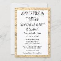 13e anniversaire Custom Age Nom Eau Abstrait 2023