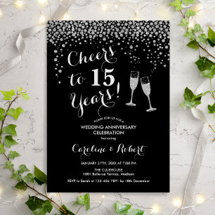 Invitation 15e anniversaire - À 15 ans d'argent noir