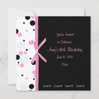 16 Pots Polka roses et noirs doux